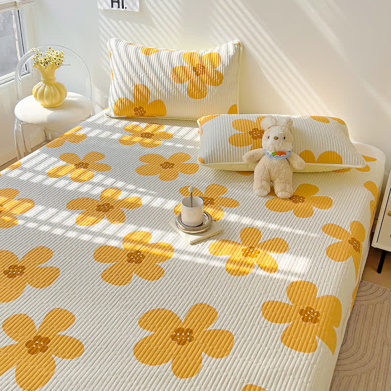 Couette en coton à imprimé floral rustique