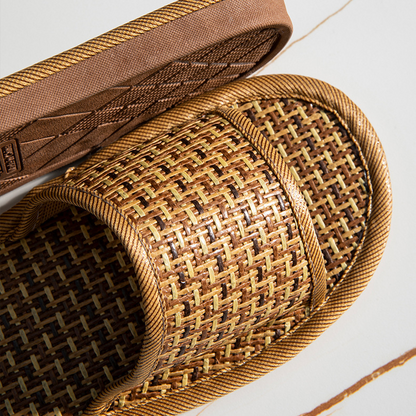 Chaussons en rotin respirants et antidérapants pour couples
