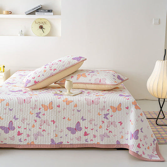Couvre-lit de style rustique avec imprimé papillon