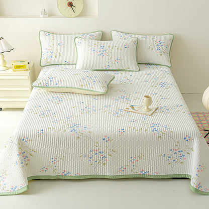 Couvre-lit rustique et élégant avec motif de feuilles