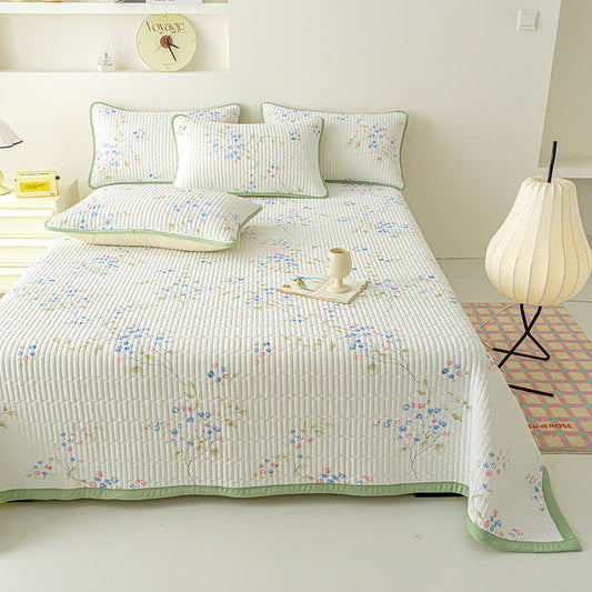 Couvre-lit rustique et élégant avec motif de feuilles