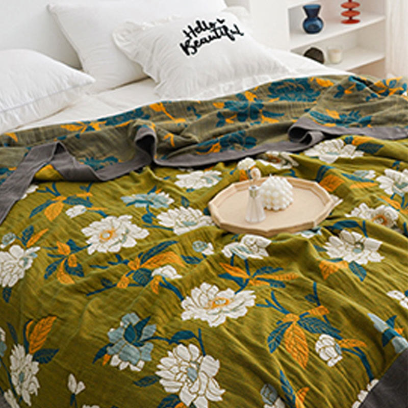 Couette en coton Ownkoti à imprimé fleurs d'olivier - image 1