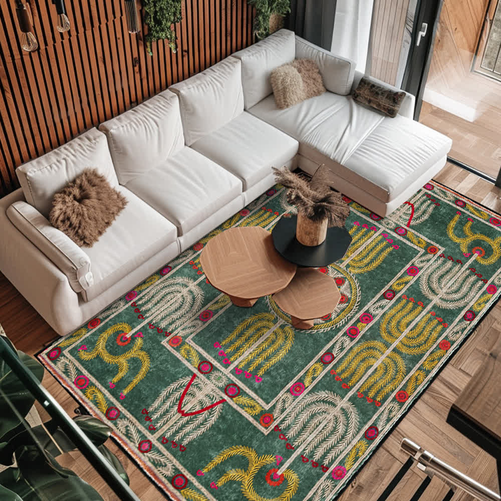 Tapis pliable antidérapant de style ethnique bohème
