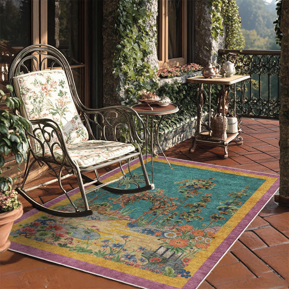 Tapis antidérapant paysage naturel pour usage intérieur et extérieur