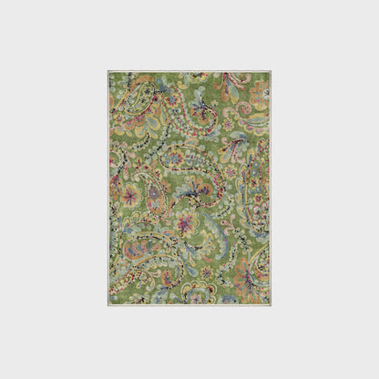 Tapis antidérapant d'intérieur et d'extérieur à motif cachemire ethnique