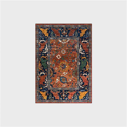 Tapis vintage antidérapant de style ethnique pour l'intérieur et l'extérieur
