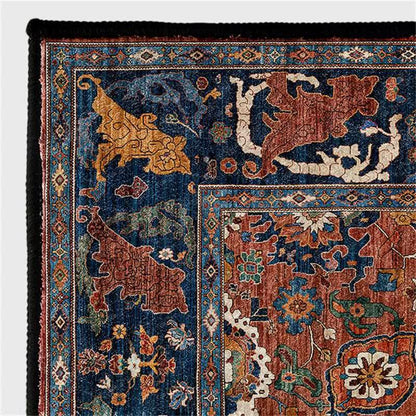 Tapis vintage antidérapant de style ethnique pour l'intérieur et l'extérieur