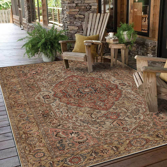 Tapis antidérapant et lavable de style ethnique persan