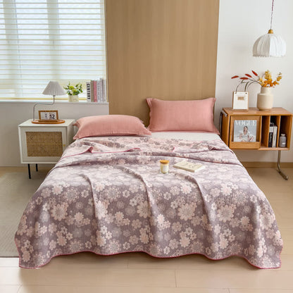 Couette réversible en gaze de coton « Fleur rurale »