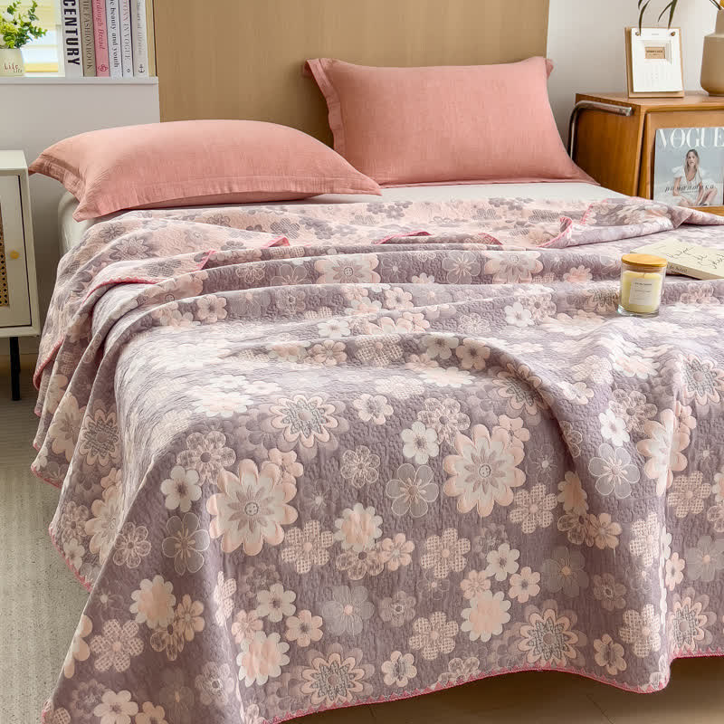Couette réversible en gaze de coton « Fleur rurale »