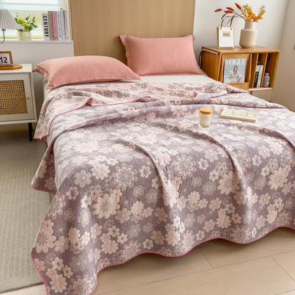 Couette réversible en gaze de coton « Fleur rurale »