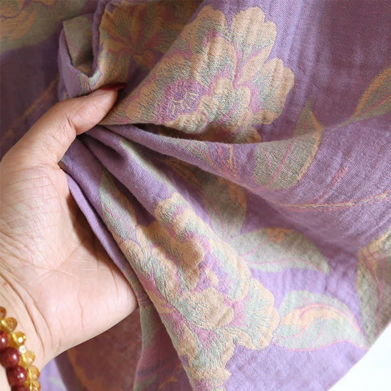 Ensemble de vêtements d'intérieur élégant en coton jacquard teint en fil de style vintage