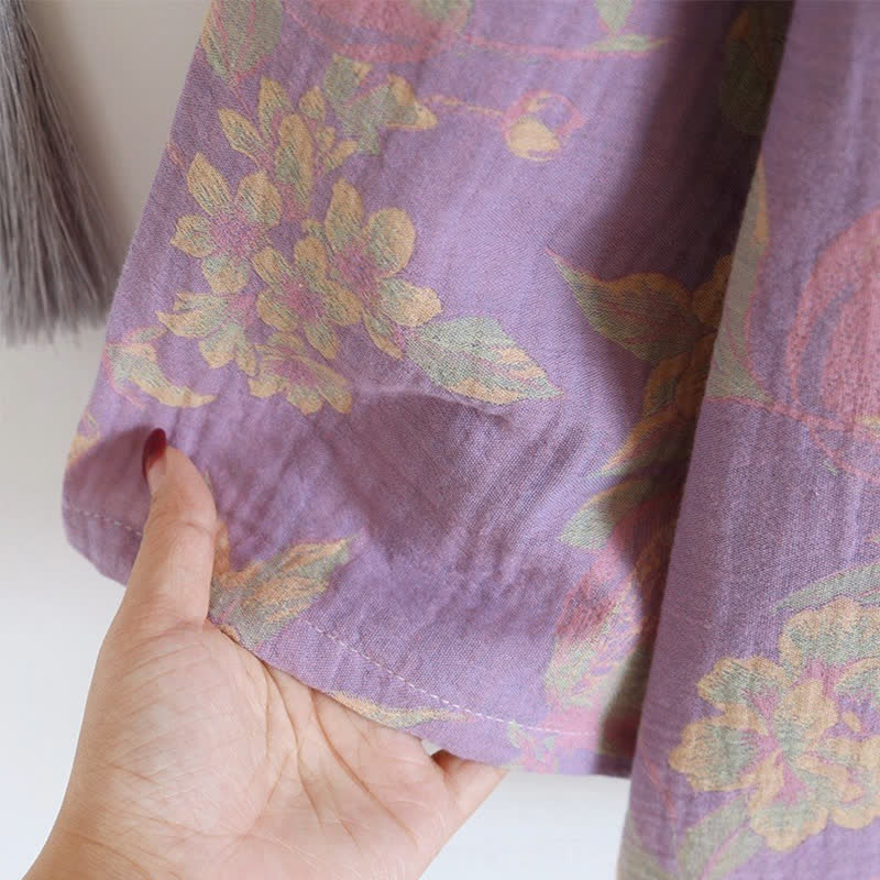Ensemble de vêtements d'intérieur élégant en coton jacquard teint en fil de style vintage