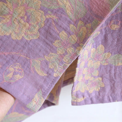 Ensemble de vêtements d'intérieur élégant en coton jacquard teint en fil de style vintage