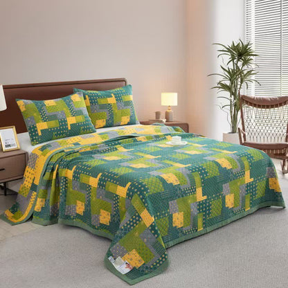 Couvre-lit jacquard en gaze de coton patchwork vintage