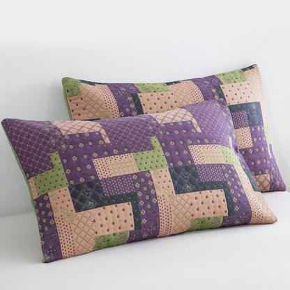 Couvre-lit jacquard en gaze de coton patchwork vintage