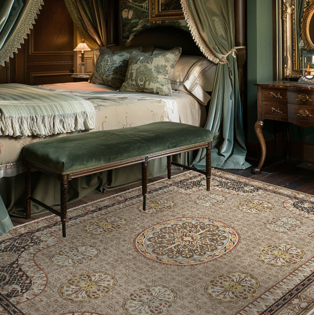Tapis persan luxueux, antidérapant et lavable