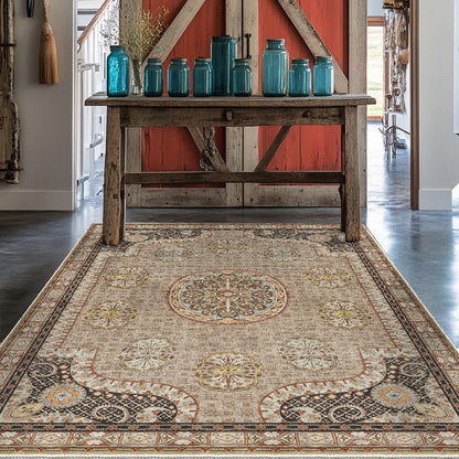 Tapis persan luxueux, antidérapant et lavable