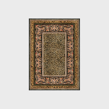 Tapis antidérapant style léopard baroque pour l'intérieur et l'extérieur