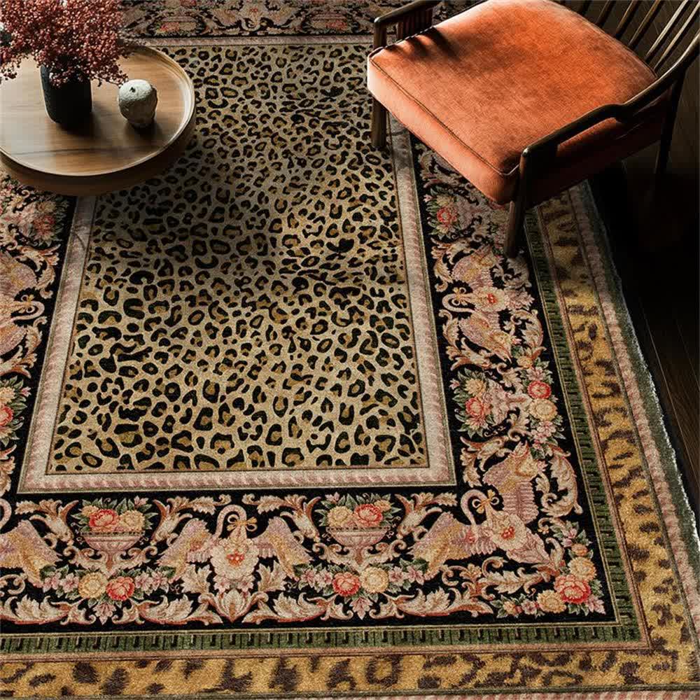 Tapis antidérapant style léopard baroque pour l'intérieur et l'extérieur