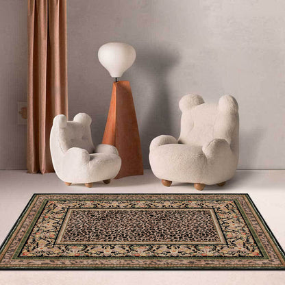 Tapis antidérapant style léopard baroque pour l'intérieur et l'extérieur