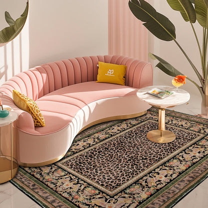 Tapis antidérapant style léopard baroque pour l'intérieur et l'extérieur