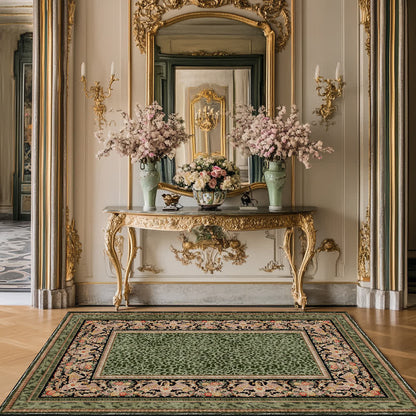 Tapis antidérapant style léopard baroque pour l'intérieur et l'extérieur