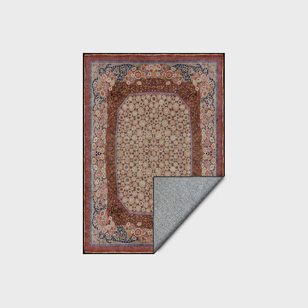 Tapis antidérapant pliable et élégant à motif floral