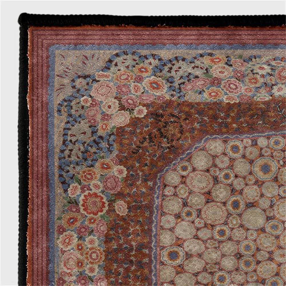 Tapis antidérapant pliable et élégant à motif floral