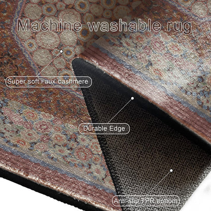 Tapis antidérapant pliable et élégant à motif floral
