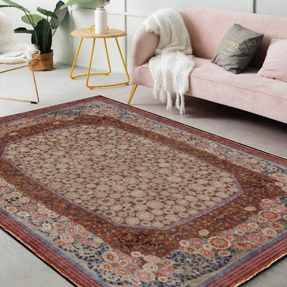 Tapis antidérapant pliable et élégant à motif floral