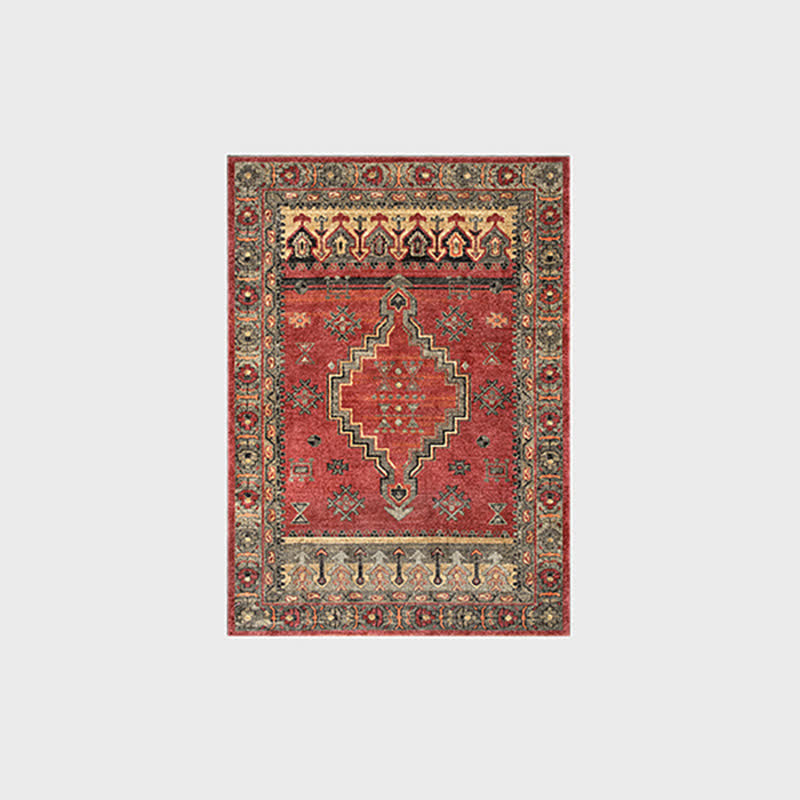 Tapis décoratif antidérapant à motifs géométriques persans