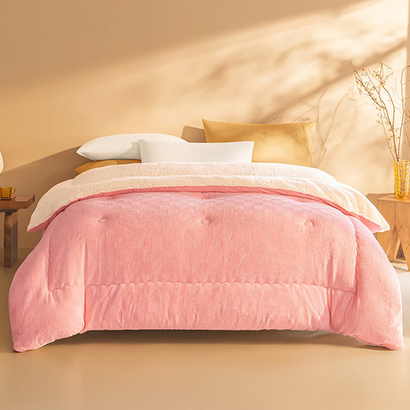 Couverture polaire épaisse et chaude avec couette