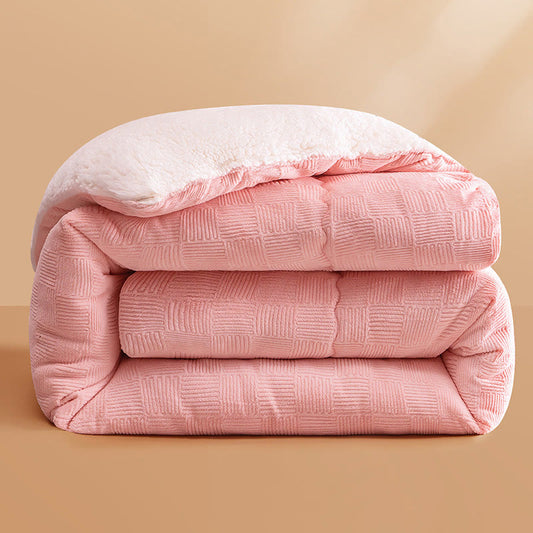 Couverture polaire épaisse et chaude avec couette