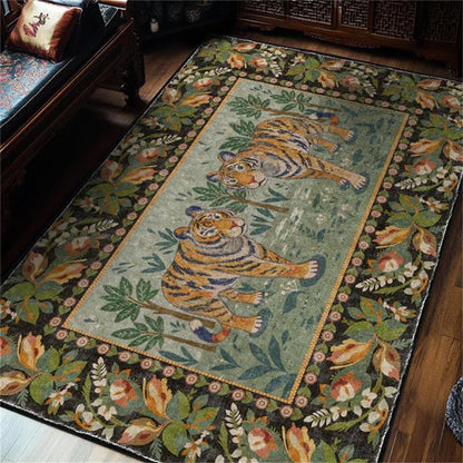 Tapis antidérapant, lavable et doux « Tigre de la jungle »