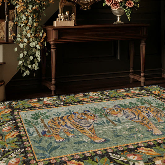 Tapis antidérapant, lavable et doux « Tigre de la jungle »