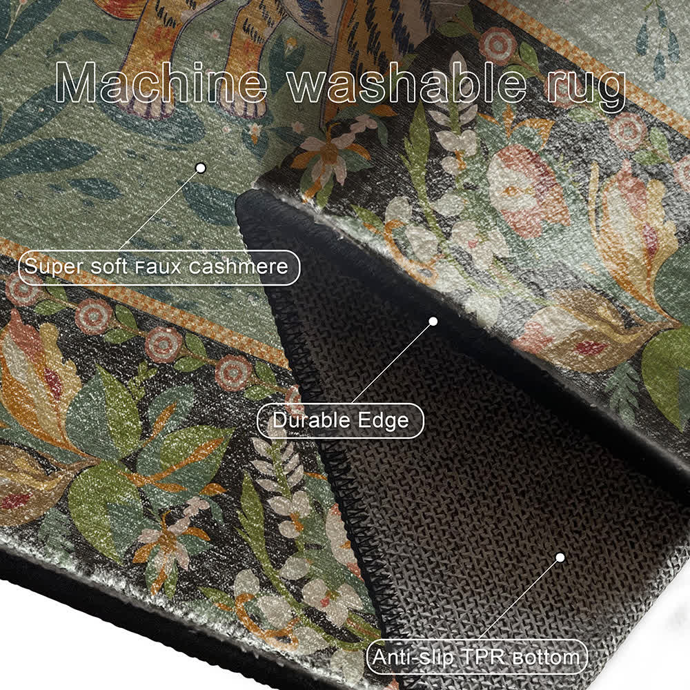 Tapis antidérapant, lavable et doux « Tigre de la jungle »