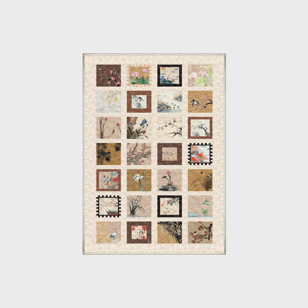 Tapis doux, antidérapant et lavable avec motif de fleurs et d'oiseaux