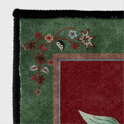 Tapis oriental rétro Kirin, lavable, doux