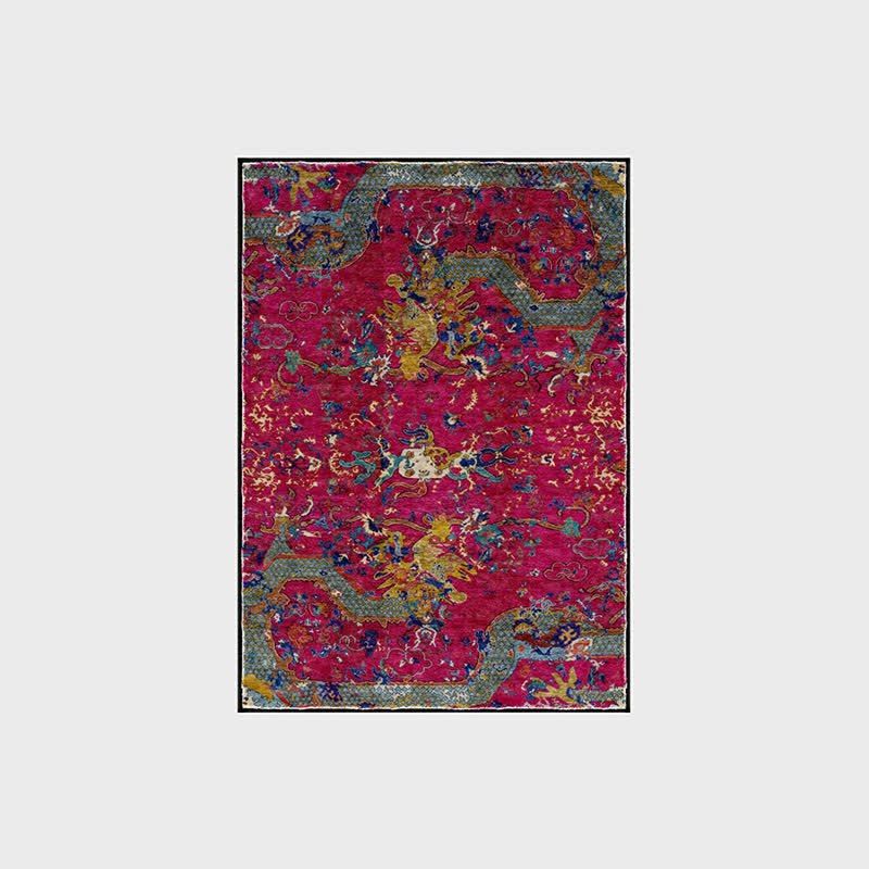 Tapis lavable et doux « Dragon Oriental »