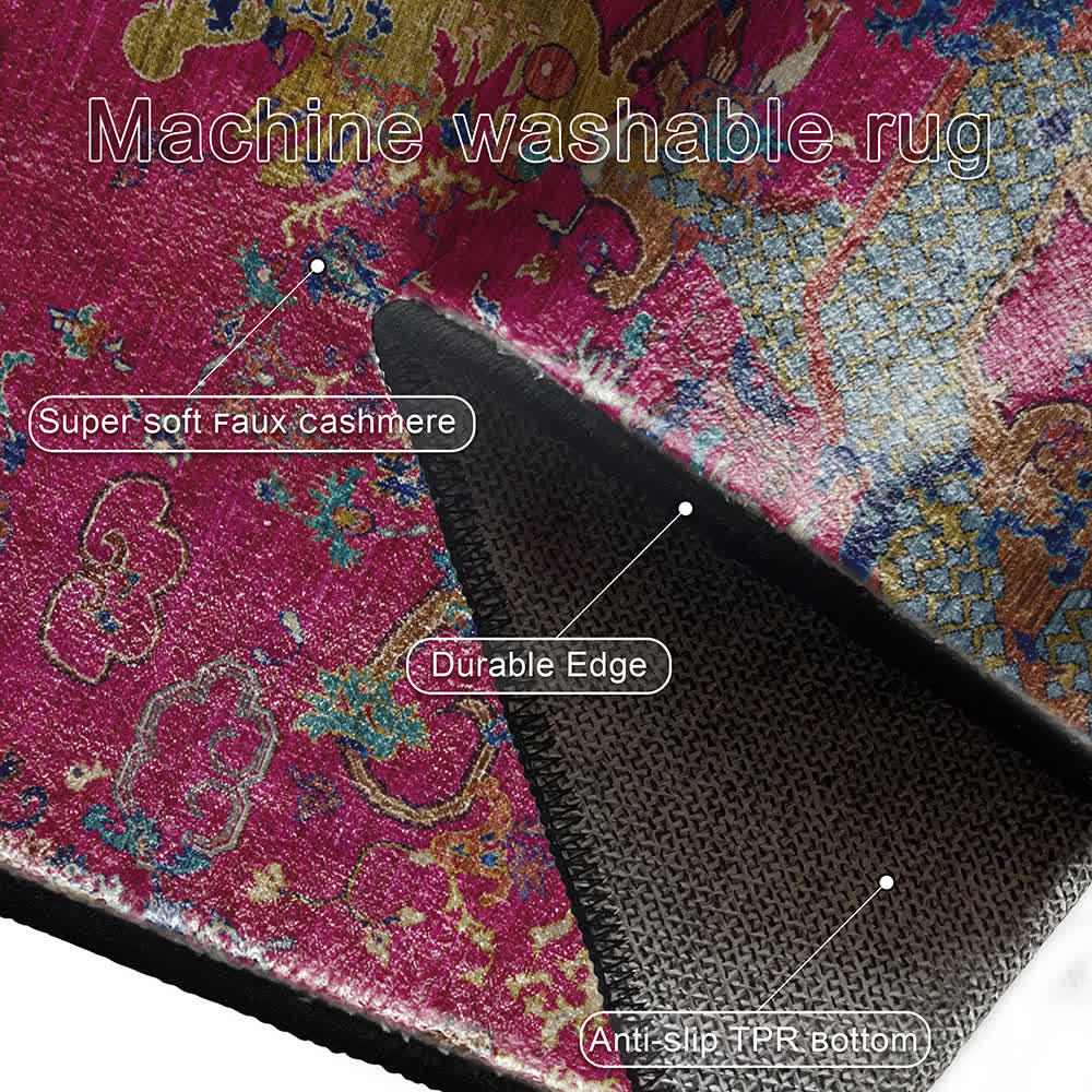 Tapis lavable et doux « Dragon Oriental »