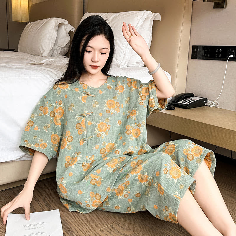 Ensemble de vêtements d'intérieur en coton tournesol grande taille
