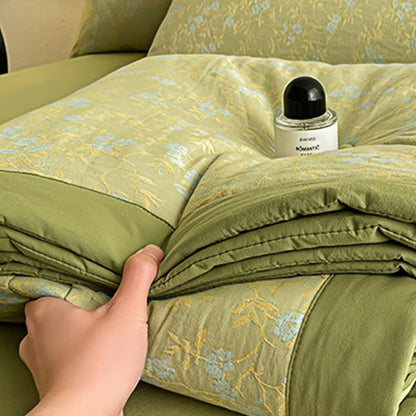 Couette d'été luxueuse en coton à trois couches de style jacquard - image 5