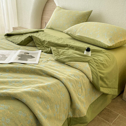 Couette d'été luxueuse en coton à trois couches de style jacquard - ensemble de literie - 200cm x 230cm - image 1