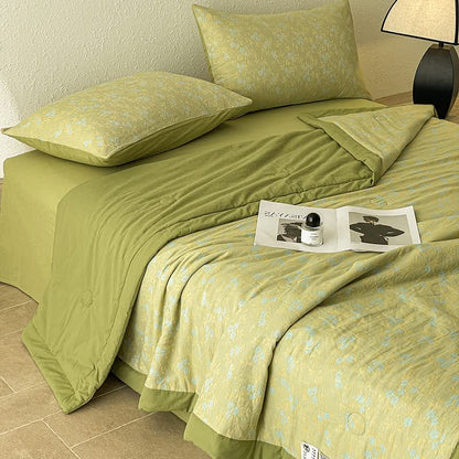 Couette d'été luxueuse en coton à trois couches de style jacquard - image 3