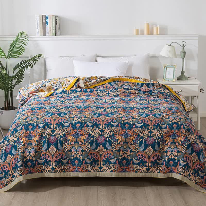 Couette réversible en gaze de coton de style bohème