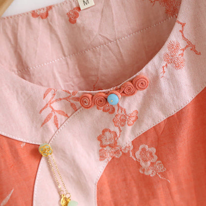 Vêtements d'intérieur à manches longues en tissu de coton jacquard teint en fil de style vintage