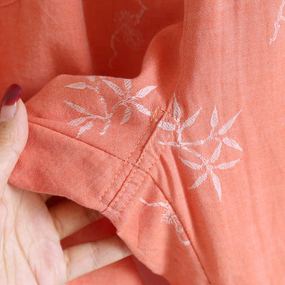 Vêtements d'intérieur à manches longues en tissu de coton jacquard teint en fil de style vintage