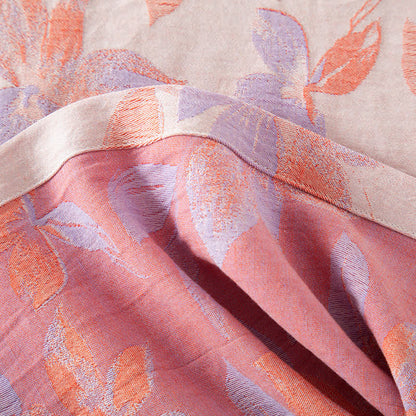 Chemise de nuit vintage à col rond en coton teint en fil