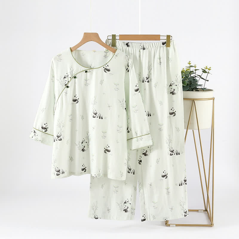 Ensemble de pyjama en fibre de bambou Rural Panda